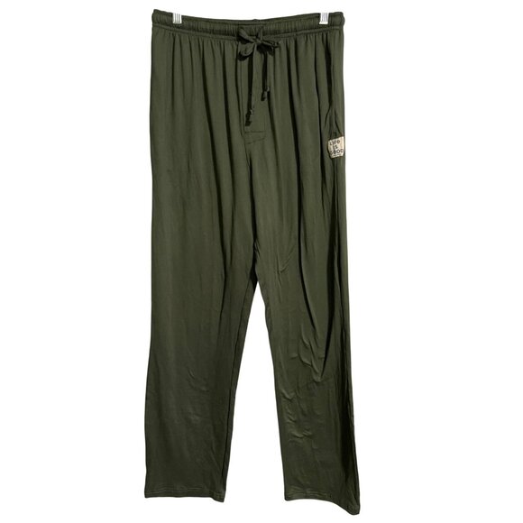 Life Is Good Mens Weekend Warrior Blue Shirt & Olive Green Pants Sleepwear M - Picture 2 of 10
